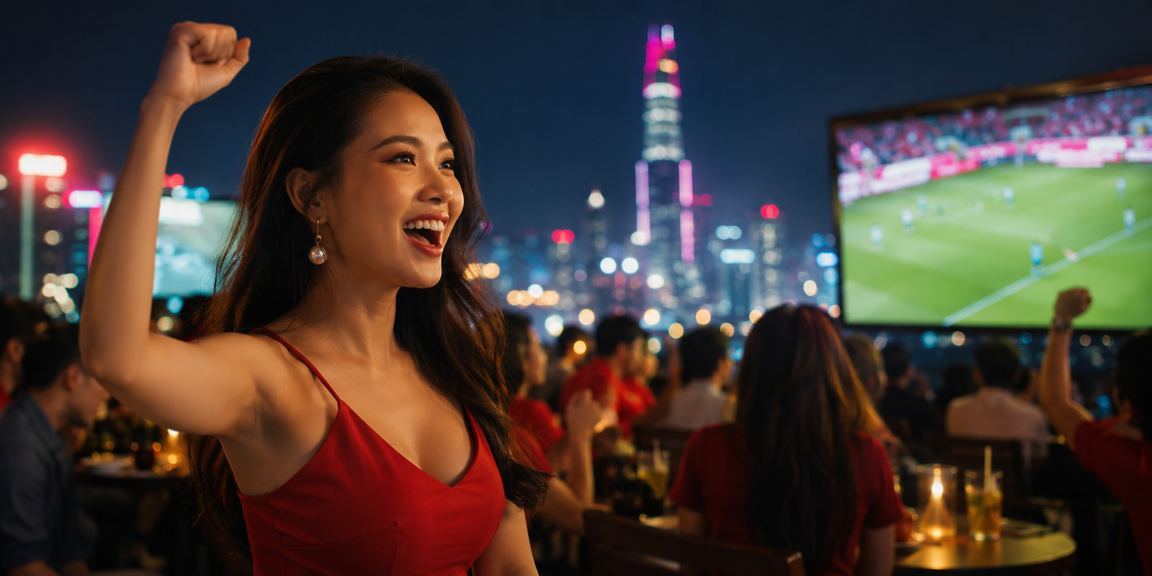 Khán giả cổ vũ bóng đá và sử dụng dịch vụ giao dịch tài chính tại TP. Hồ Chí Minh